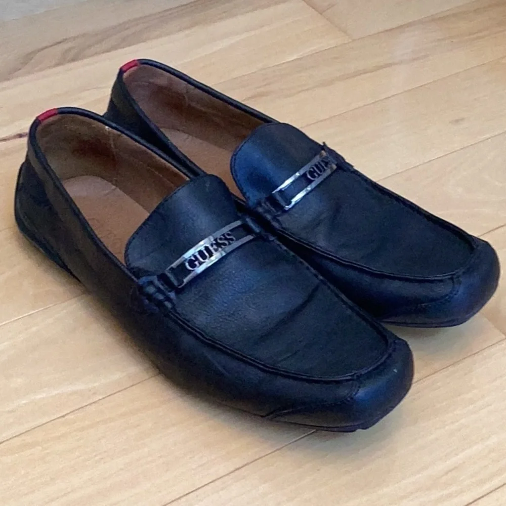 Guess Black slip on, loafers for men. Size 9.5